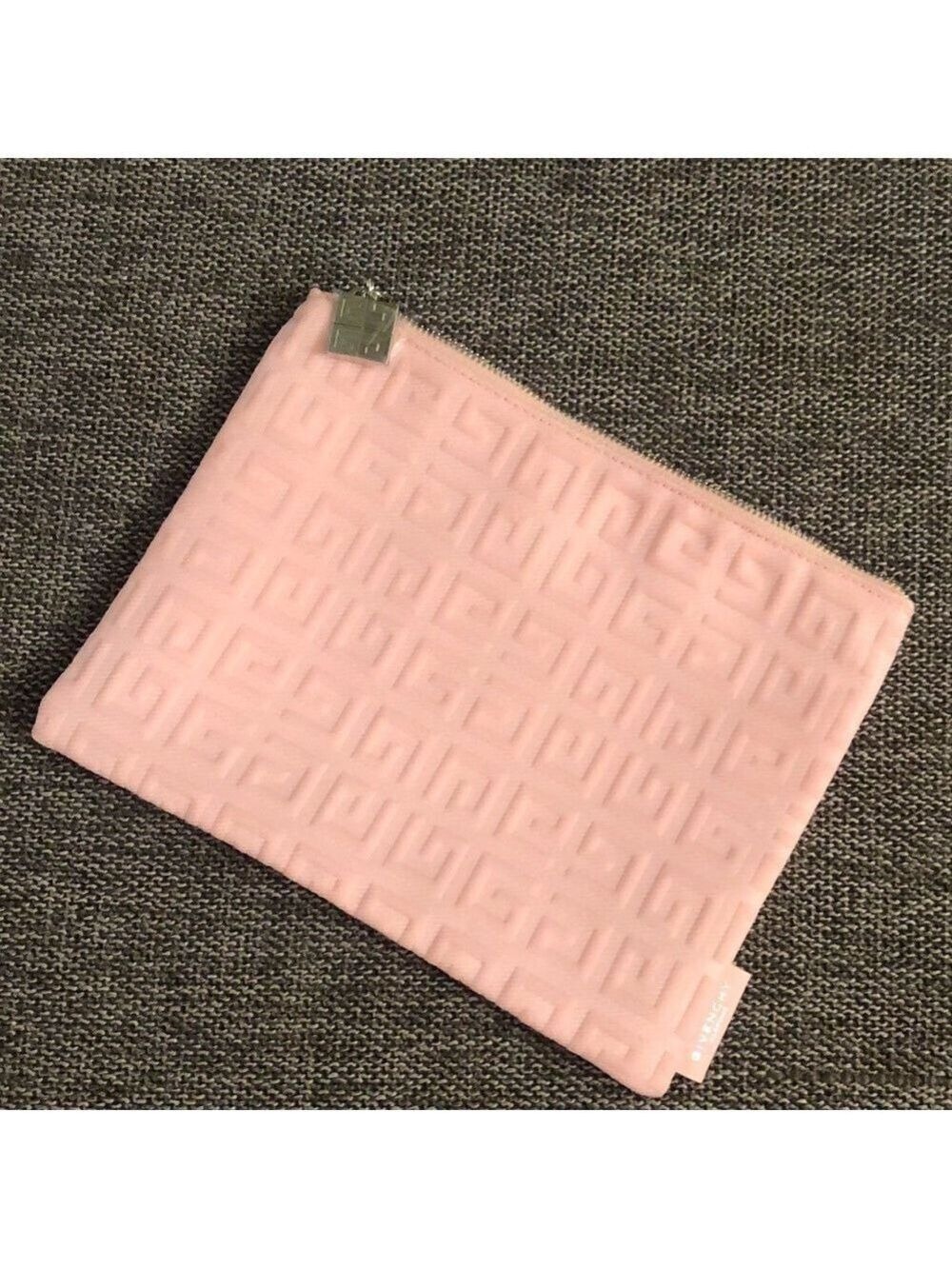 Givenchy Pink Nude Small Flat Makeup Pouch Cosmetic Bag Authentic